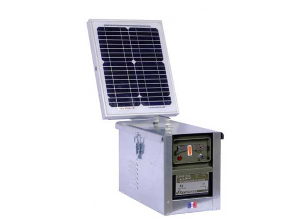 Électrificteur de clôture électrique solaire pour chevaux, porcs, vaches