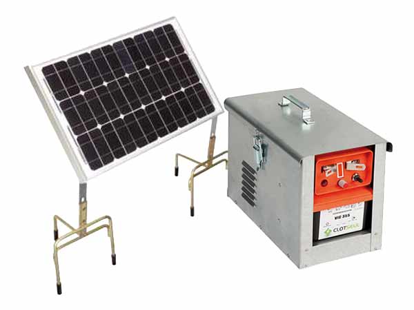 Électrificteur de clôture électrique solaire pour chevaux, porcs, vaches